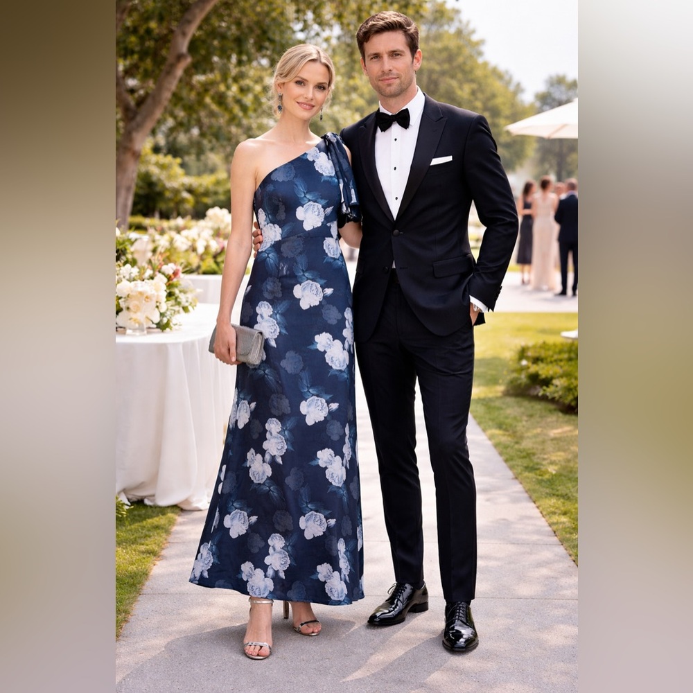 Sachi + Babi CHELSEA GOWN - MIDNIGHT GLACIAL ROSE NWT